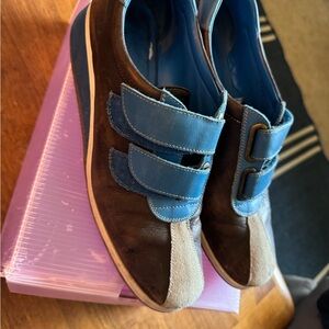 Auth Miu Miu Velcro shoes - early 2000’s bowling mod colorblock